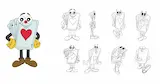 The Betzies - expressive 2D character design sheets sketches | Frame 12