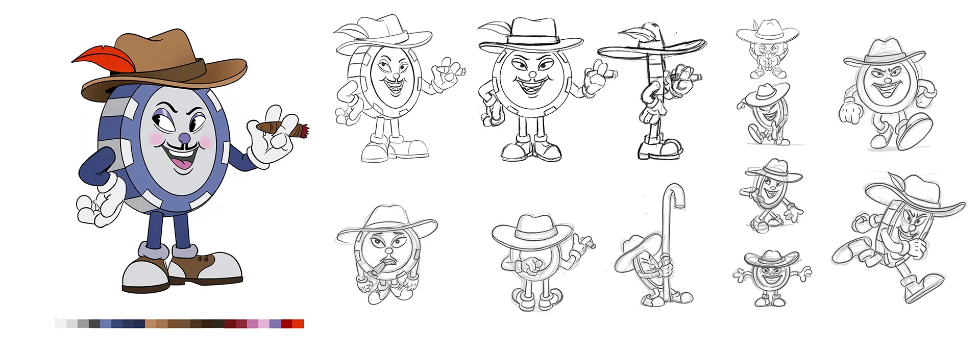 The Betzies - expressive 2D character design sheets sketches | Frame 13