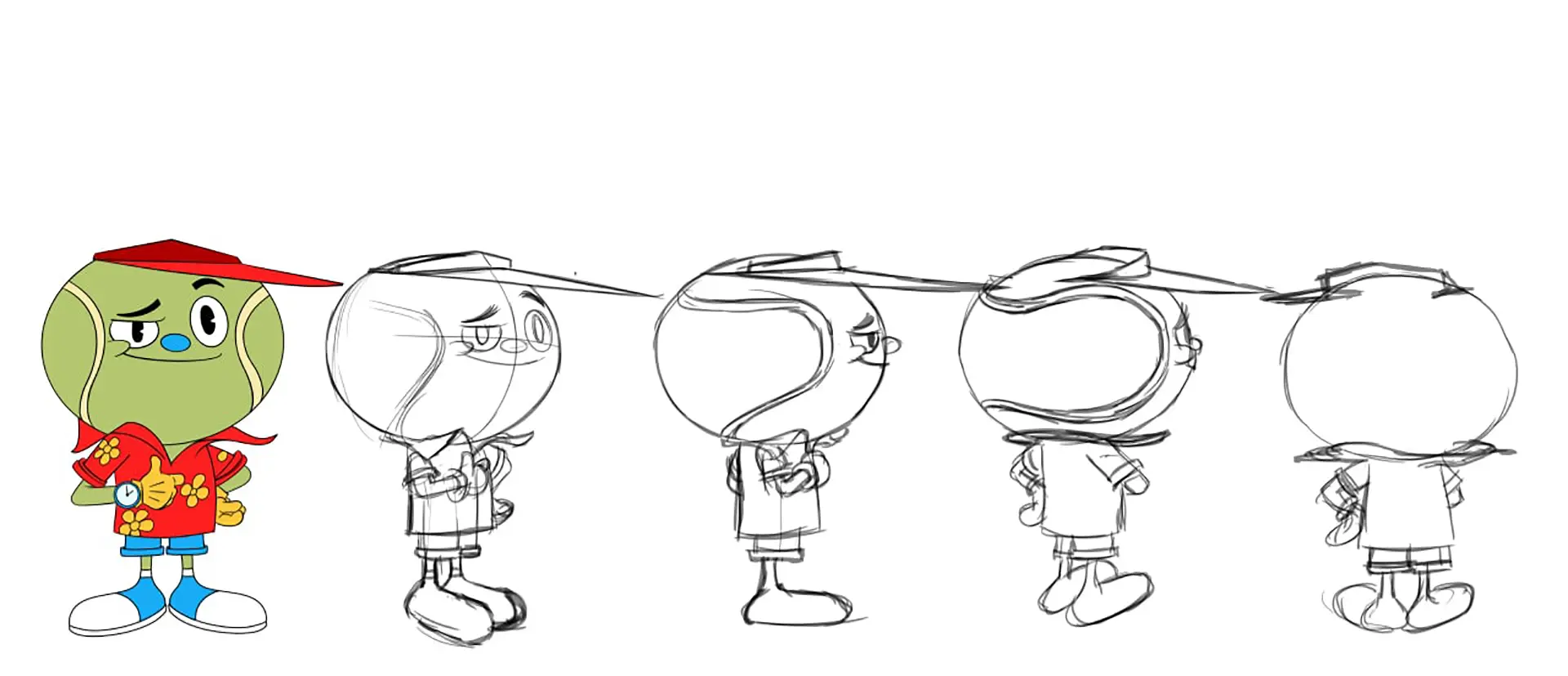 The Betzies - expressive 2D character design sheets sketches | Frame 15