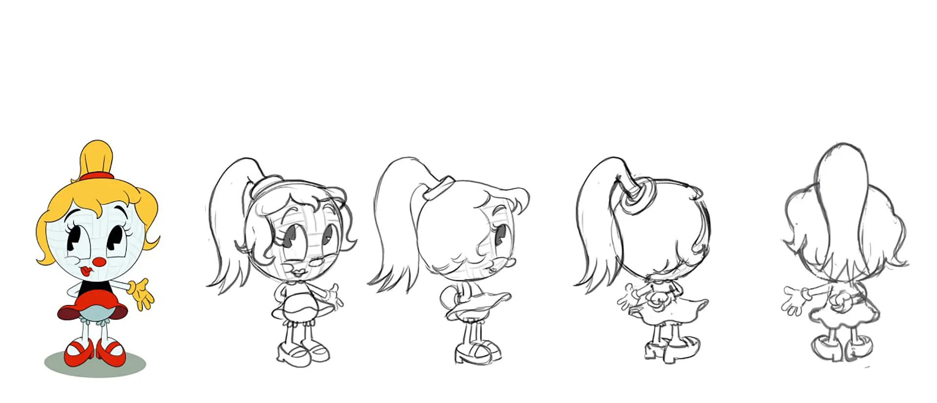The Betzies - expressive 2D character design sheets sketches | Frame 16