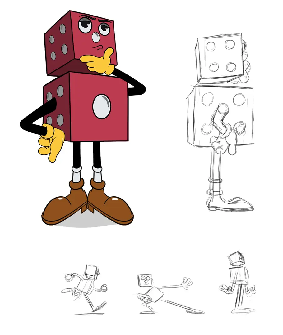 The Betzies - expressive 2D character design sheets sketches | Frame 19