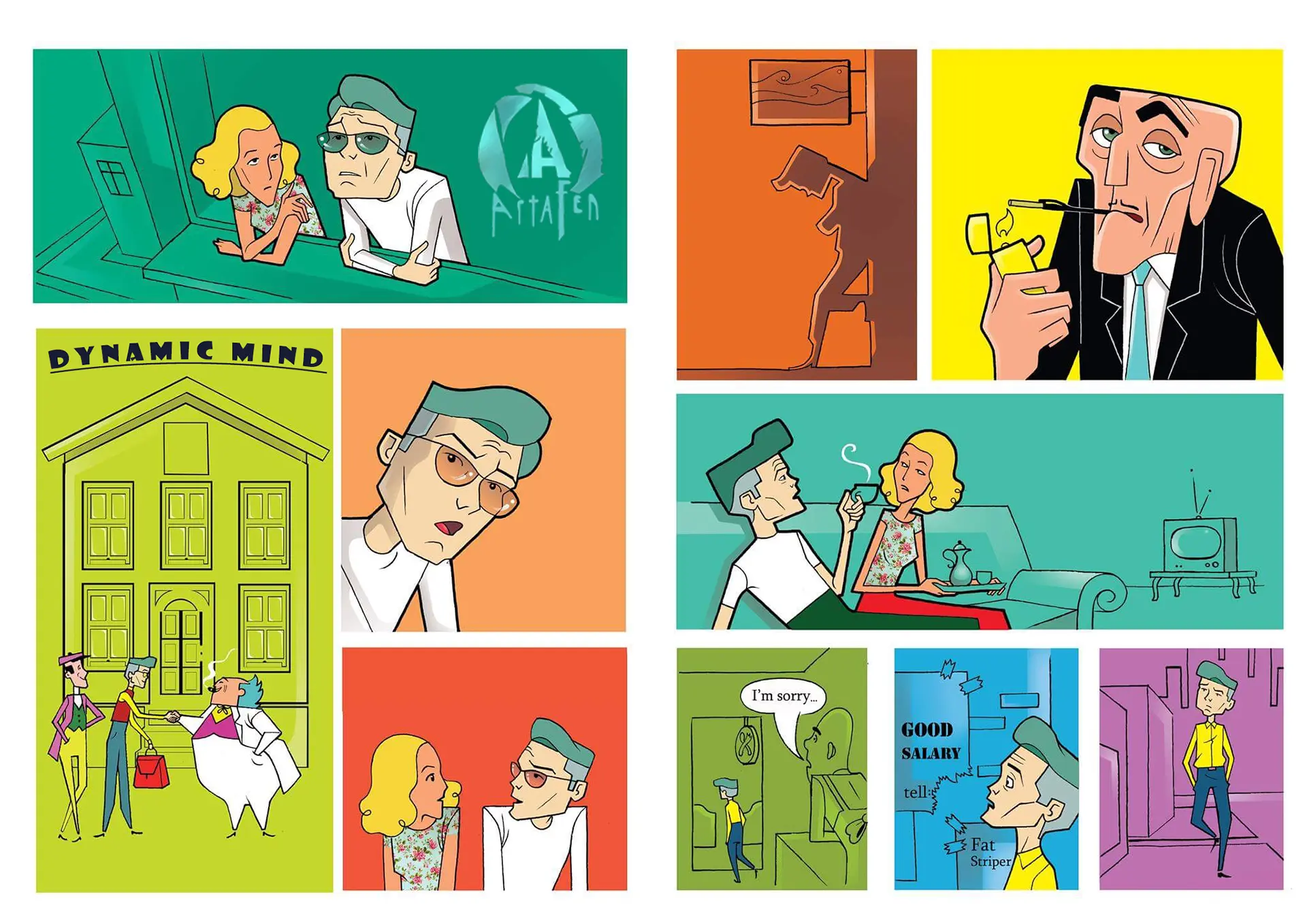 Editorial Portfolio - premium editorial magazine digital illustration book cover | Frame 2