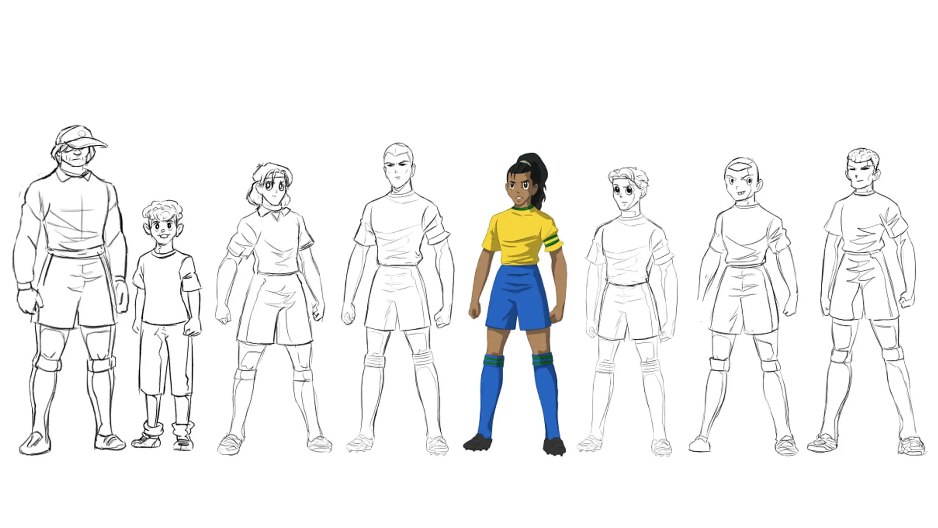 Heaven 11 - cinematic football anime environment layout | Frame 6