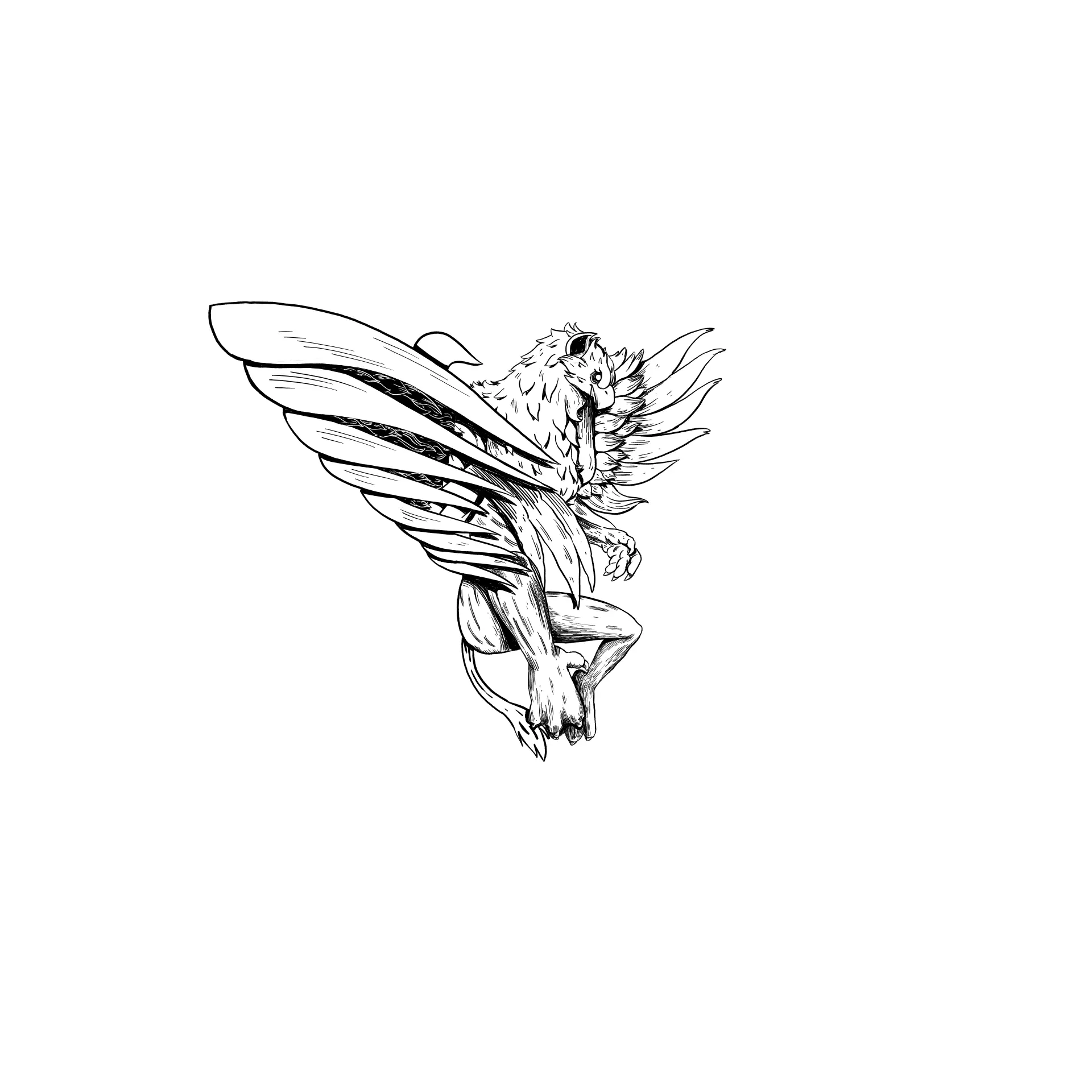 Imperial Griffins - heraldic griffin vector crest design layout | Frame 1