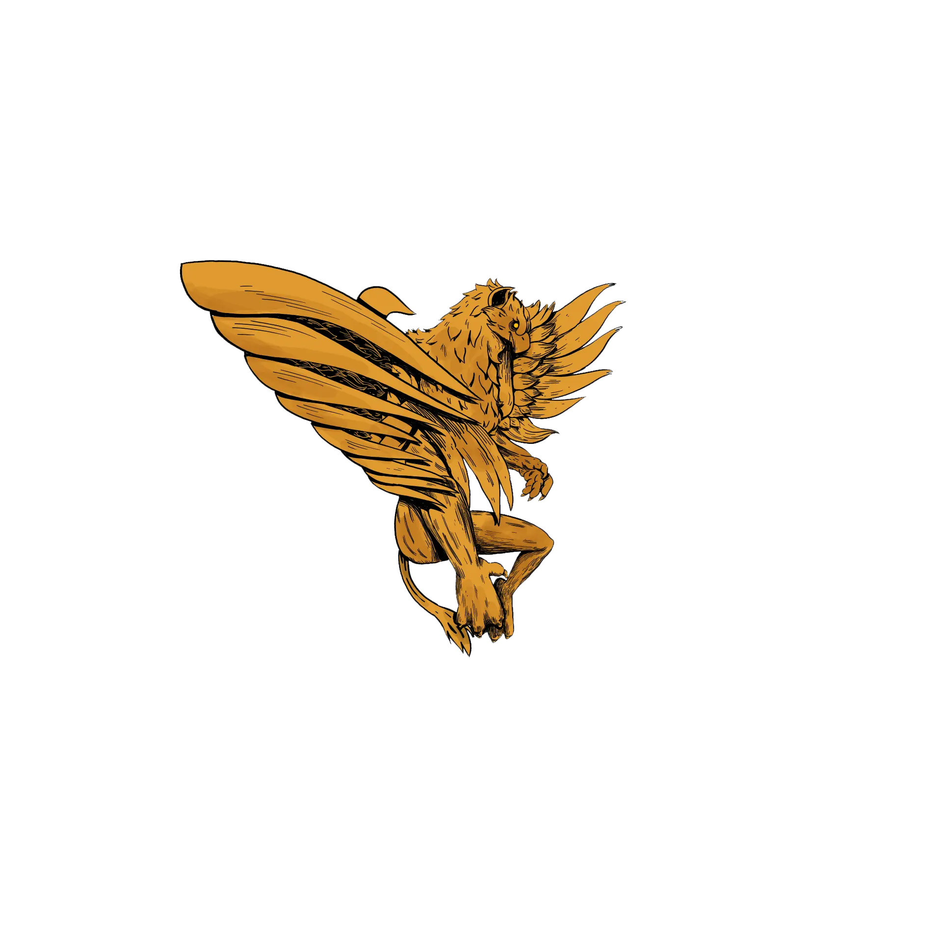 Imperial Griffins - heraldic griffin vector crest design layout | Frame 2