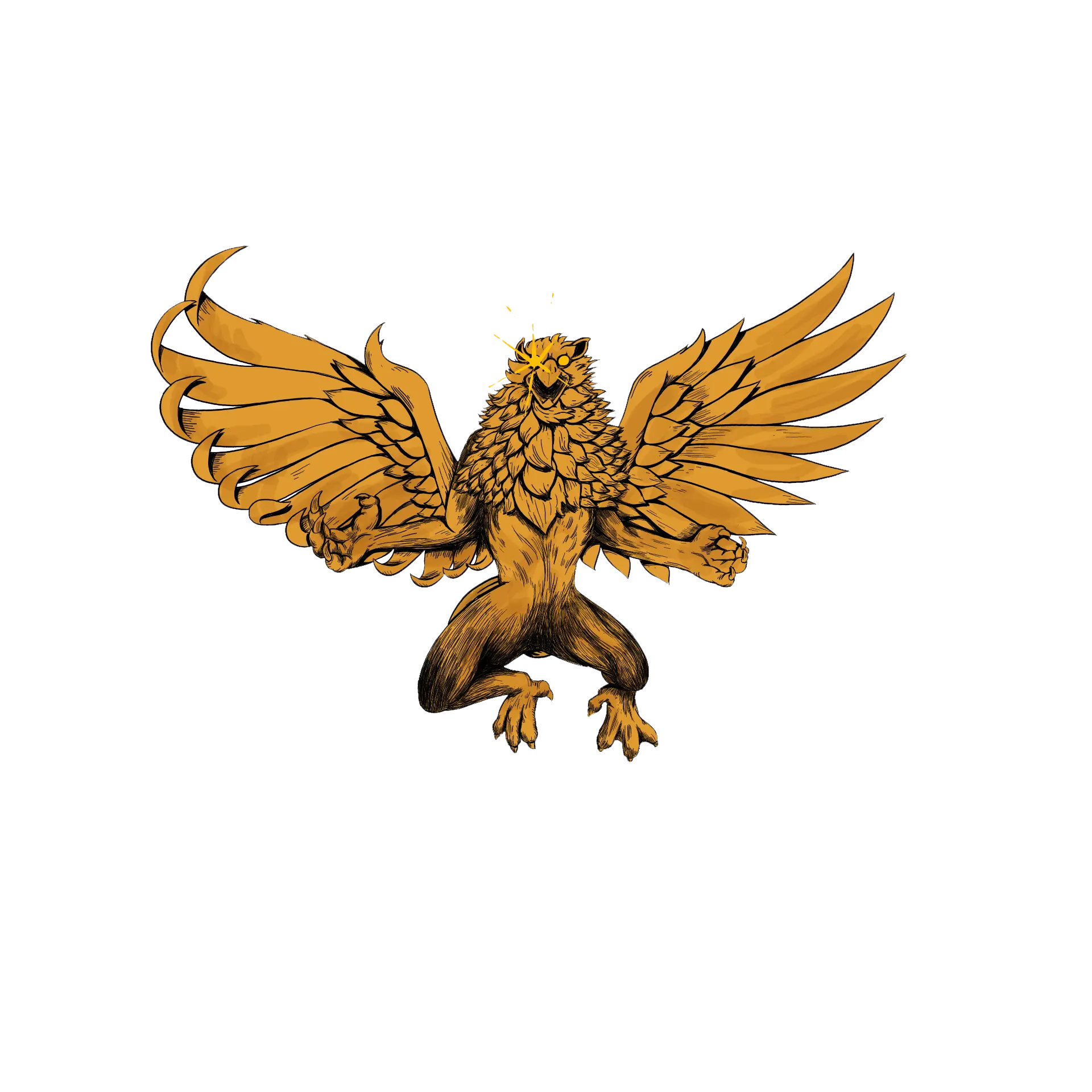 Imperial Griffins - heraldic griffin vector crest design layout | Frame 4